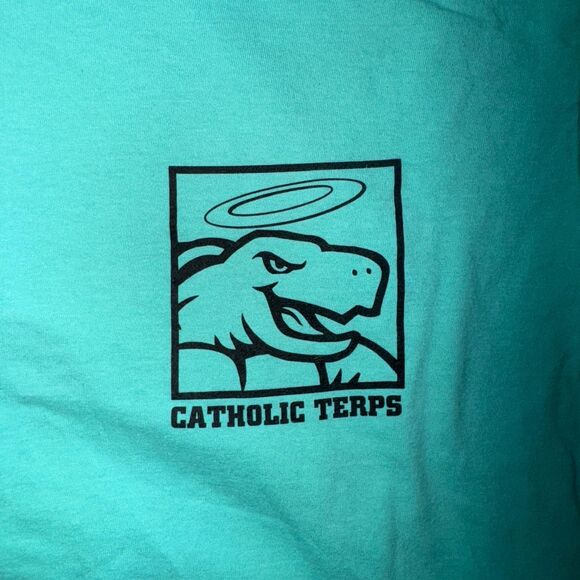 University Maryland Catholics Terps T-shirt Men's Large U of M College Top - Picture 4 of 7